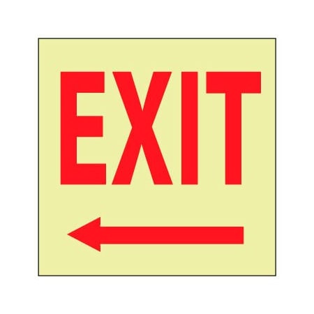 National Marker Co Glow Sign Rigid Plastic - Exit GL16R